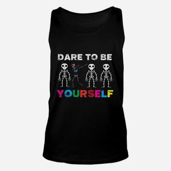 Dare To Be Yourself | Funny Support Autism Day Gift Unisex Tank Top - Seseable