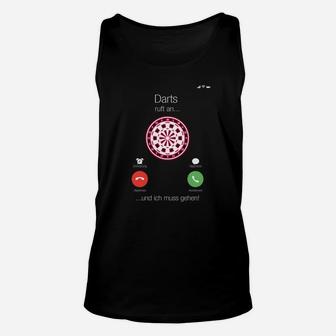 Darts Begeisterung Herren Unisex TankTop, Dartboard Aufdruck & Spruch - Seseable