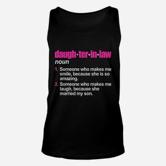 Daughter In Law Definition Funny Parent Saying Unisex Tank Top - Seseable