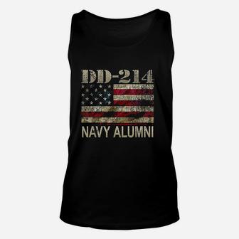 Dd214 Us Navy Alumni Vintage American Flag Unisex Tank Top - Seseable