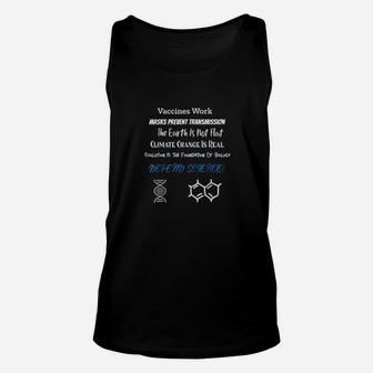 Defend Science Vaccines Flat Earth Climate Change Evolution Unisex Tank Top - Seseable
