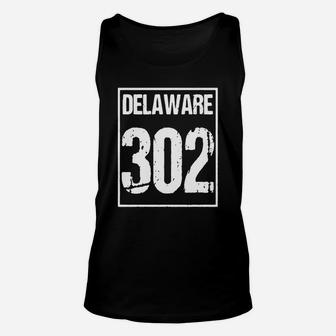 Delaware 302 Tshirt Distressed State Area Code Tee Unisex Tank Top - Seseable