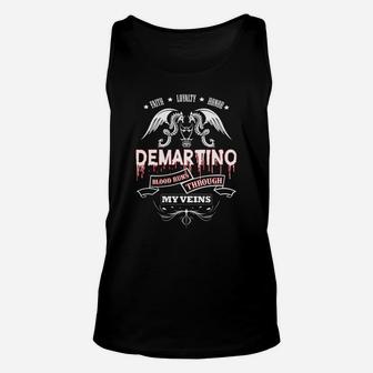 Demartino Blood Runs Through My Veins - Tshirt For Demartino Unisex Tank Top - Seseable