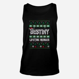Destiny Ugly Christmas Sweaters Lifetime Member Unisex Tank Top - Seseable
