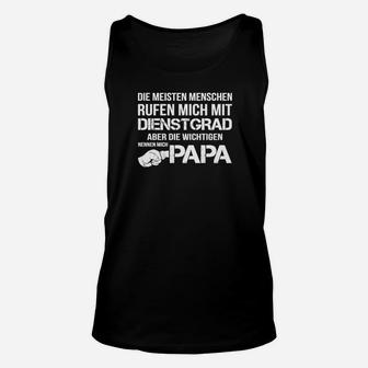 Dienstgrad Papa Lustiges Unisex TankTop, Militär Stil Spruch - Seseable