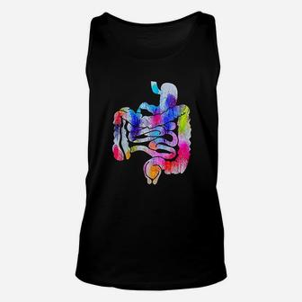 Digestive System Gastrointestinal Tract Watercolor Art Gifts Unisex Tank Top - Seseable