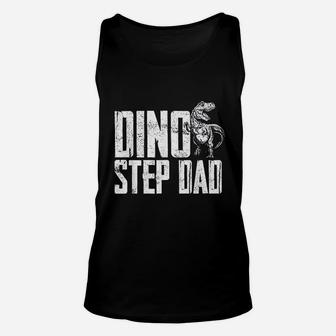 Dino Step Dad Dinosaur Family Matching Unisex Tank Top - Seseable