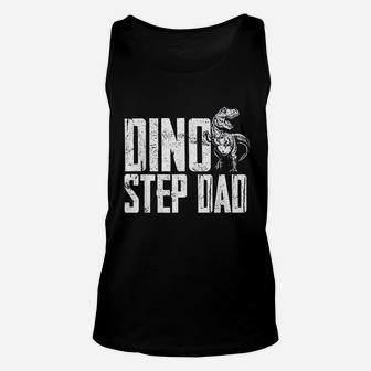 Dino Step Dad Dinosaur Family Unisex Tank Top - Seseable
