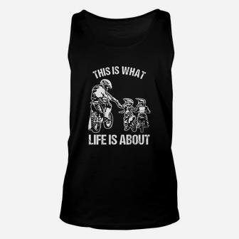 Dirt Bike Dad Motocross Motorcycle Biker Father And Kids Unisex Tank Top - Seseable