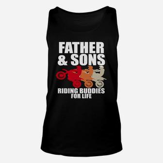 Dirt Bike Dad Shirt Father And Sons Motocross Shirt Black Youth Unisex Tank Top - Seseable