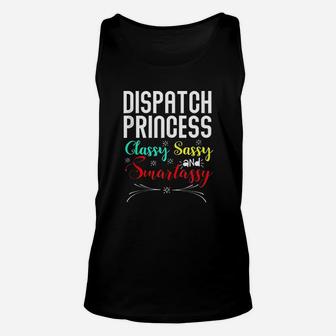 Dispatcher Princess Police Funny Christmas Employee Gifts Unisex Tank Top - Seseable