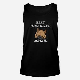 Distressed Best French Bulldog Dad Funny Unisex Tank Top - Seseable