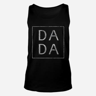 Distressed Dada Funny Retro Father Day Unisex Tank Top - Seseable