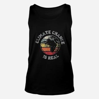 Distressed Earth Planet Climate Change Is Real Science Gift Unisex Tank Top - Seseable