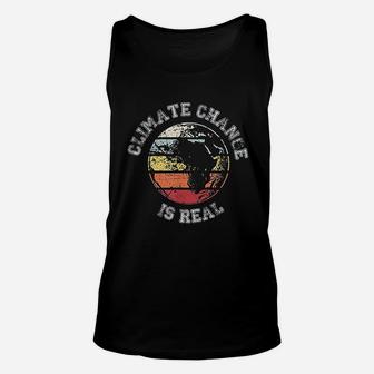 Distressed Earth Planet Climate Change Is Real Science Gift Unisex Tank Top - Seseable