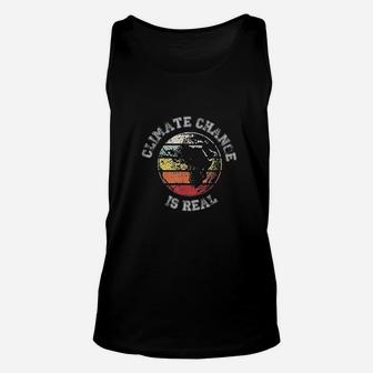 Distressed Earth Planet Climate Change Is Real Science Unisex Tank Top - Seseable