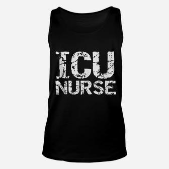 Distressed Intensive Care Unit Nurse Gift For Men Icu Nurse Unisex Tank Top - Seseable