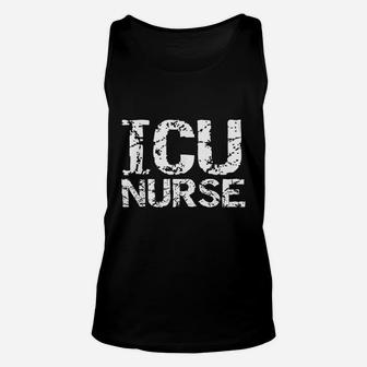 Distressed Intensive Care Unit Nurse Gift Icu Nurse Unisex Tank Top - Seseable