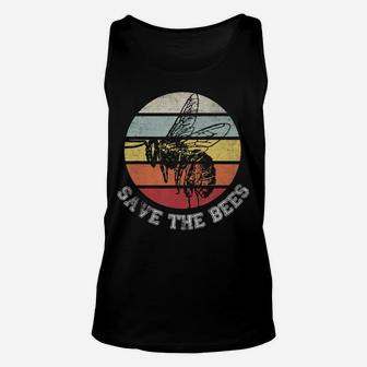 Distressed Save The Bees Lovers Shirts For Beekeeper Tee T-shirt Unisex Tank Top - Seseable