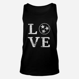 Distressed Vintage Tennessee State Flag Retro Love Tennessee Unisex Tank Top - Seseable