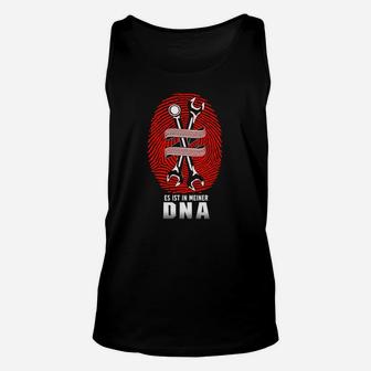 DNA und Friseurwerkzeug Motiv Herren Unisex TankTop Schwarz, Stylist Design - Seseable