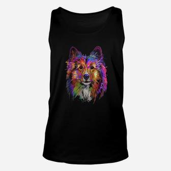Dog Colorful Love Unisex Tank Top - Seseable