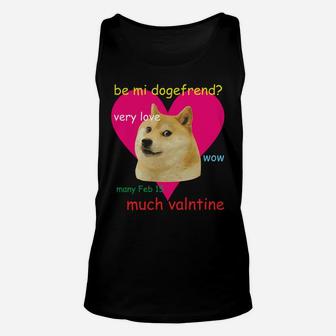 Doge Meme Valentines Day Doge Unisex Tank Top - Seseable