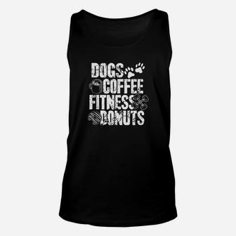 Dogs Coffee Fitness Donuts Gym Foodie Workout Fitness Unisex Tank Top - Seseable