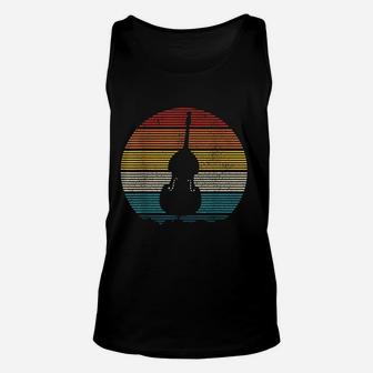 Double Bass Vintage Player Orchestra Music Bassist Gift Unisex Tank Top - Seseable