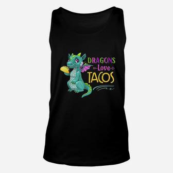Dragons Love Tacos Cool Fish Tacos Dish Funny Unisex Tank Top - Seseable