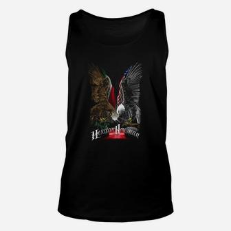 Eagle Mexican American Flag Unisex Tank Top - Seseable