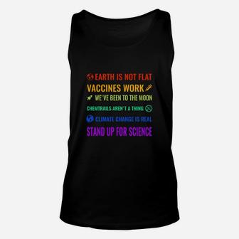 Earth Is Not Flat Vaccines Work Unisex Tank Top - Seseable