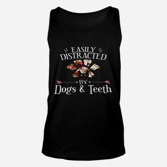 Easily Distracted By Dogs And th Unisex Tank Top - Seseable