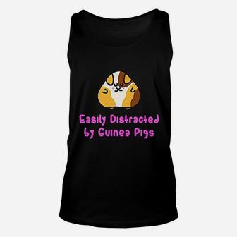 Easily Distracted By Guinea Pigs Piggie Lover Gifts Unisex Tank Top - Seseable