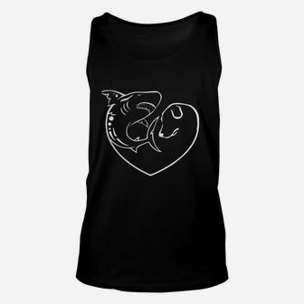 Easily Distracted By Sharks And Dogs Unisex Tank Top - Seseable