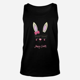 Easter Bunny Face With Sunglasses Easter Holidays Unisex Tank Top - Seseable