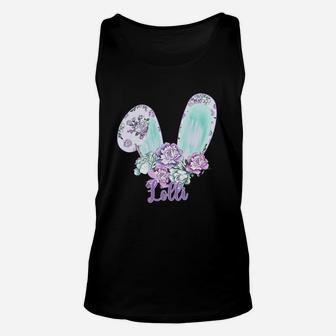 Easter Bunny With Flowers Lolli Great Family Gift For Women Unisex Tank Top - Seseable