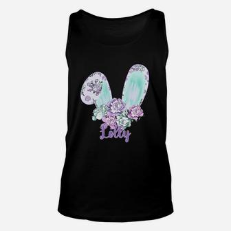 Easter Bunny With Flowers Lolly Great Family Gift For Women Unisex Tank Top - Seseable