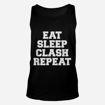 Eat Sleep Clash Repeat Gift For Royale Gamers Unisex Tank Top - Seseable