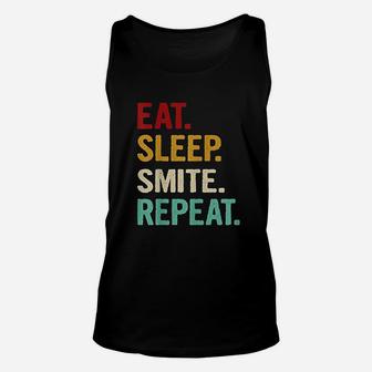Eat Sleep Smite Repeat Funny Rpg Roleplaying Gamers Gift Unisex Tank Top - Seseable