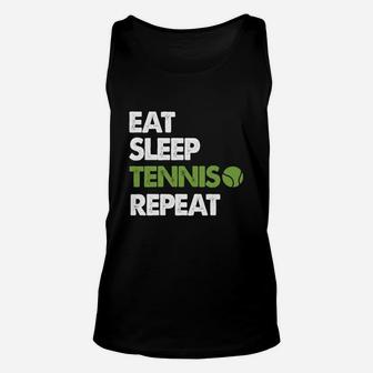 'eat Sleep Tennis Repeat' Funny Sport Tennis Shirt Unisex Tank Top - Seseable