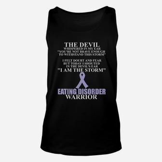 Eating Disorder Ribbon Warrior Awareness Faith Unisex Tank Top - Seseable