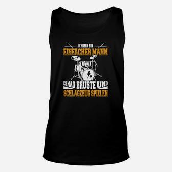 Einfacher Mann Unisex TankTop, Schlagzeug Motiv für Männer - Seseable