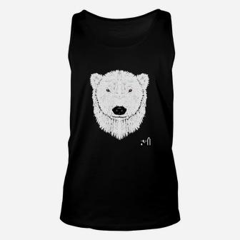 Eisbär-Grafik Unisex TankTop in Schwarz, Unisex TankTop mit Tiermotiv - Seseable