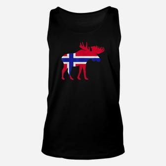 Elch Silhouette Flaggenmuster Norwegen Unisex TankTop Unisex, Trendiges Design - Seseable