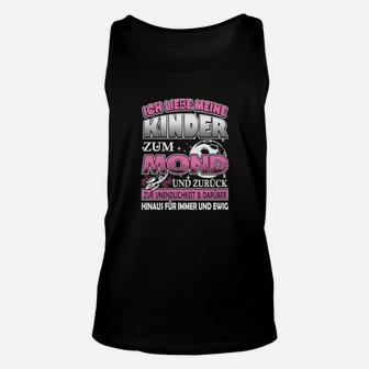 Elternteil Liebesbekundung Unisex TankTop Ich liebe meine Kinder zum Mond und zurück Fußball Design - Seseable