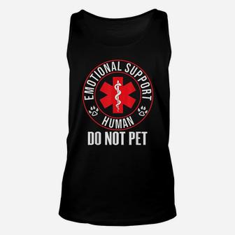 Emotional Support Human Do Not Pet Service Dog Love Unisex Tank Top - Seseable