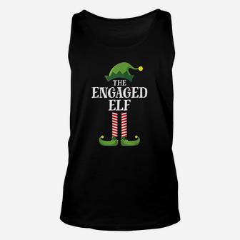 Engaged Elf Matching Family Group Christmas Party Pajama Unisex Tank Top - Seseable