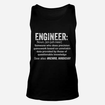 Engineer Definition Noun Engineer Gift Engineering Unisex Tank Top - Seseable