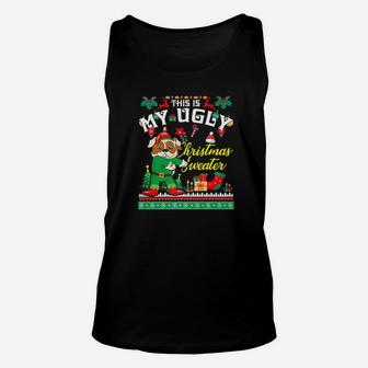 English Bulldog Snow Gifts This Is My Ugly Christmas Sweater Unisex Tank Top - Seseable